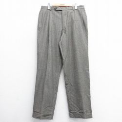 W34★古着 ノーティカ NAUTICA ブランド スラックス パンツ メンズ ウール グレー他 25feb07 中古 ボトムス ロング