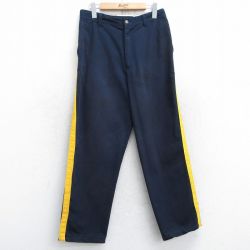 W30★古着 パンツ メンズ 紺 ネイビー 25feb08 中古 ボトムス ロング