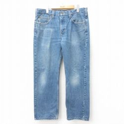 W38★古着 カーハート Carhartt ジーンズ メンズ 紺 ネイビー デニム 25feb10 中古 ボトムス ジーパン Gパン ロング パンツ