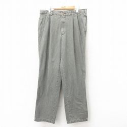 W36★古着 パンツ メンズ コットン 緑系 グリーン 25feb10 中古 ボトムス ロング