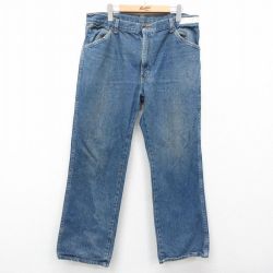 W37★古着 ビッグベン BIG BEN ジーンズ メンズ 00年代 00s ヒゲ コットン 紺 ネイビー デニム 25feb12 中古 ボトムス ジーパン Gパン ロング パンツ