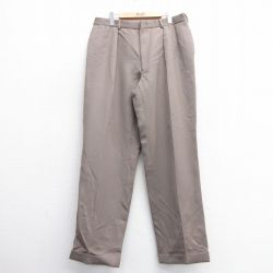 W35★古着 ラルフローレン Ralph Lauren ブランド スラックス パンツ メンズ 90年代 90s ウール タロン 茶系 ブラウン 25feb12 中古 ボトムス ロング