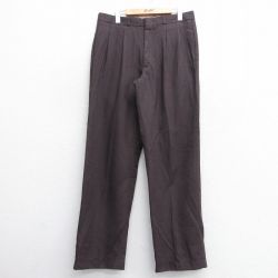 W34★古着 FARAH スラックス パンツ メンズ 90年代 90s 茶系 ブラウン 25feb12 中古 ボトムス ロング
