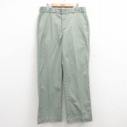 W36★古着 エルエルビーン LLBEAN ワーク パンツ メンズ 80年代 80s USA製 タロン 緑系 グリーン 25feb12 中古 ボトムス ロング