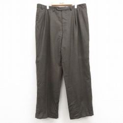 W39★古着 ラルフローレン Ralph Lauren ブランド スラックス パンツ メンズ 大きいサイズ ウール 濃緑系 グリーン 25feb13 中古 ボトムス ロング
