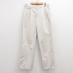 W34★古着 HAGGAR チノ パンツ チノパン メンズ コットン 薄ベージュ カーキ 25feb13 中古 ボトムス ロング