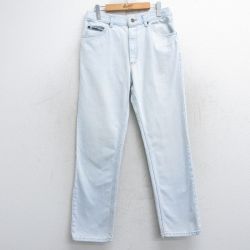 W32★古着 リー Lee ジーンズ メンズ 90年代 90s コットン USA製 薄紺 ネイビー デニム 25feb14 中古 ボトムス ジーパン Gパン ロング パンツ