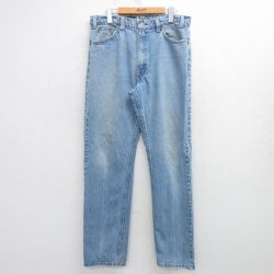 W36★古着 リーバイス Levis 509 ジーンズ メンズ 90年代 90s コットン USA製 紺 ネイビー デニム 25feb19 中古 ボトムス ジーパン Gパン ロング パンツ