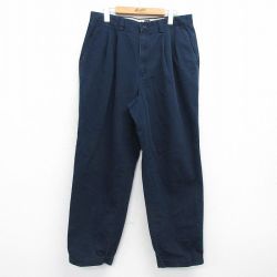 W33★古着 ギャップ GAP パンツ メンズ 00年代 00s コットン 紺 ネイビー 25feb19 中古 ボトムス ロング