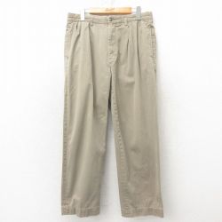 W32★古着 ラルフローレン Ralph Lauren ブランド チノ パンツ チノパン メンズ 90年代 90s ANDREW コットン ベージュ カーキ 25feb19 中古 ボトムス ロング