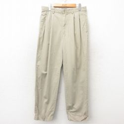 W32★古着 ラルフローレン Ralph Lauren ブランド チノ パンツ チノパン メンズ 90年代 90s HAMMOND コットン ベージュ カーキ 25feb19 中古 ボトムス ロング