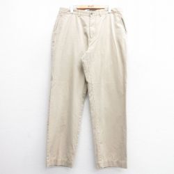W38★古着 ラルフローレン Ralph Lauren ブランド チノ パンツ チノパン メンズ 90年代 90s PROSPECT コットン ベージュ カーキ 25feb19 中古 ボトムス ロング