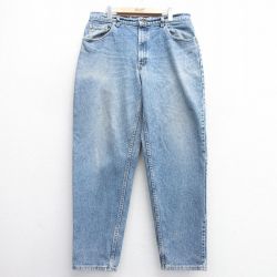 W37★古着 リーバイス Levis 560 ジーンズ メンズ 90年代 90s テーパード コットン USA製 紺 ネイビー デニム 【spe】 25feb19 中古 ボトムス ジーパン Gパン ロング パンツ