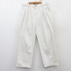 W35★古着 セントジョンズベイ パンツ メンズ コットン 薄ベージュ カーキ 25feb20 中古 ボトムス ロング