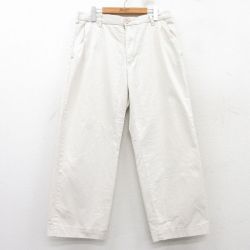W34★古着 STEVE&BARRYS パンツ メンズ コットン 薄ベージュ カーキ 25feb20 中古 ボトムス ロング