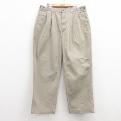 W36★古着 ドッカーズ パンツ メンズ コットン 薄ベージュ カーキ 25feb21 中古 ボトムス ロング