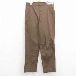 W35★古着 ワーク パンツ メンズ UPS 茶 ブラウン 25feb21 中古 ボトムス ロング