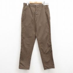 W33★古着 ワーク パンツ メンズ UPS 茶 ブラウン 25feb21 中古 ボトムス ロング