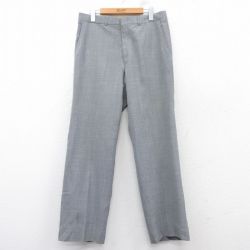 W33★古着 スラックス パンツ メンズ 80年代 80s USA製 タロン グレー 25feb21 中古 ボトムス ロング