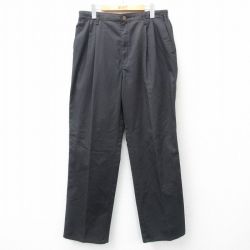 W34★古着 タウンクラフト パンツ メンズ 80年代 80s タロン 濃グレー 25feb25 中古 ボトムス ロング