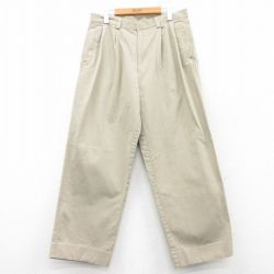 【50%OFF】W36★古着 ノーティカ NAUTICA ブランド パンツ メンズ 90年代 90s コットン ベージュ カーキ 25feb25 中古 ボトムス ロング