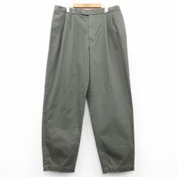 W37★古着 ペリーエリス パンツ メンズ 90年代 90s コットン 緑系 グリーン 25feb25 中古 ボトムス ロング