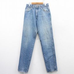 【20%OFF】W32★古着 ラングラー Wrangler ジーンズ メンズ 90年代 90s コットン USA製 紺 ネイビー デニム 25feb25 中古 ボトムス ジーパン Gパン ロング パンツ