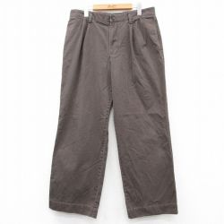 W34★古着 エディーバウアー パンツ メンズ コットン こげ茶 ブラウン 25feb25 中古 ボトムス ロング