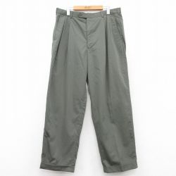 【20%OFF】W35★古着 スラックス パンツ メンズ 緑 グリーン 25feb25 中古 ボトムス ロング