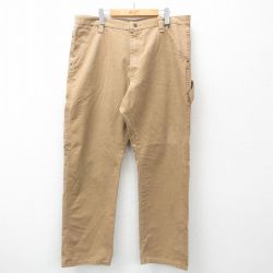 W38★古着 ラングラー Wrangler ペインター パンツ メンズ コットン 茶系 ブラウン 25feb26 中古 ボトムス ロング