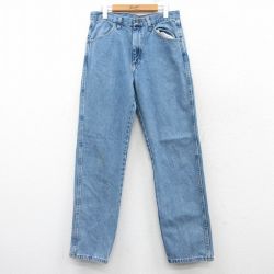【50%OFF】W33★古着 ラスラー ジーンズ メンズ コットン 紺 ネイビー デニム 25feb26 中古 ボトムス ジーパン Gパン ロング パンツ