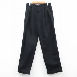 W30★古着 ドッカーズ チノ パンツ チノパン メンズ コットン 黒 ブラック 25feb26 中古 ボトムス ロング