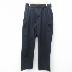 W33★古着 5.11 タクティカル カーゴ パンツ メンズ 濃紺 ネイビー 25feb26 中古 ボトムス ロング