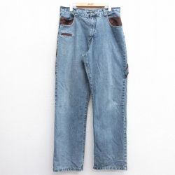 W34★古着 カーターズ ペインター パンツ メンズ 紺 ネイビー デニム他 25feb28 中古 ボトムス ロング