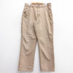 W36★古着 ペインター パンツ メンズ コットン ベージュ系 カーキ 25feb28 中古 ボトムス ロング