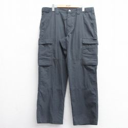 W36★古着 カーゴ パンツ メンズ リップストップ 濃グレー 25feb28 中古 ボトムス ロング