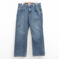 W35★古着 リーバイス Levis 559 ジーンズ メンズ ヒゲ コットン 紺 ネイビー デニム 25feb28 中古 ボトムス ジーパン Gパン ロング パンツ