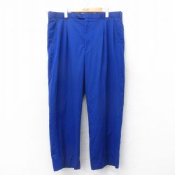 【20%OFF】W39★古着 パンツ メンズ 90年代 90s 青 ブルー 25feb28 中古 ボトムス ロング