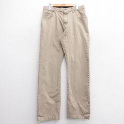 【50%OFF】W34★古着 ラングラー Wrangler パンツ メンズ ベージュ カーキ 25feb28 中古 ボトムス ロング