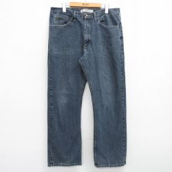 W36★古着 リー Lee ジーンズ メンズ コットン 紺 ネイビー デニム 25mar01 中古 ボトムス ジーパン Gパン ロング パンツ