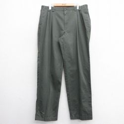 W38★古着 HAGGAR パンツ メンズ 90年代 90s コットン USA製 濃緑 グリーン 【spe】 25mar01 中古 ボトムス ロング