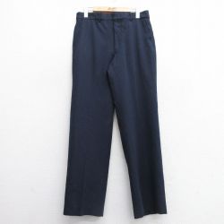 W31★古着 シアーズ スラックス パンツ メンズ 紺 ネイビー 25mar01 中古 ボトムス ロング