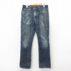 【50%OFF】W32★古着 ギャップ GAP ジーンズ メンズ ヒゲ コットン 紺 ネイビー デニム 25mar01 中古 ボトムス ジーパン Gパン ロング パンツ