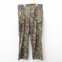 W41★古着 ハンティング カーゴ パンツ メンズ 00年代 00s 大きいサイズ USA製 茶 ブラウン 迷彩 25mar01 中古 ボトムス ロング