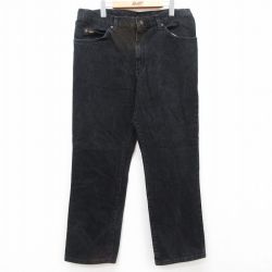 W37★古着 リー Lee ジーンズ メンズ 90年代 90s コットン USA製 黒 ブラック デニム 25mar03 中古 ボトムス ジーパン Gパン ロング パンツ
