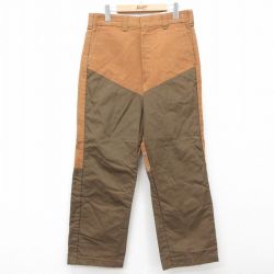 W33★古着 キー KEY ハンティング パンツ メンズ 80年代 80s ダック地 コットン USA製 タロン 茶他 ブラウン 【spe】 25mar03 中古 ボトムス ロング