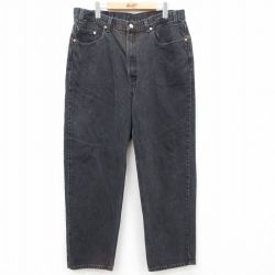 W37★古着 リーバイス Levis 550 ジーンズ メンズ 00年代 00s コットン 黒 ブラック デニム 25mar03 中古 ボトムス ジーパン Gパン ロング パンツ