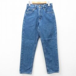 W29★古着 カーハート Carhartt ジーンズ メンズ コットン 紺 ネイビー デニム 25mar03 中古 ボトムス ジーパン Gパン ロング パンツ