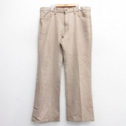 W40★古着 リーバイス Levis 517 パンツ メンズ 80年代 80s フレア ブーツカット 大きいサイズ USA製 ベージュ カーキ 25mar03 中古 ボトムス ロング