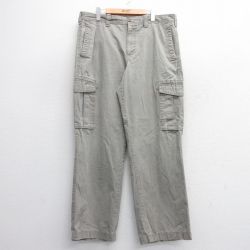 W37★古着 エディーバウアー カーゴ パンツ メンズ コットン グレー系 25mar03 中古 ボトムス ロング
